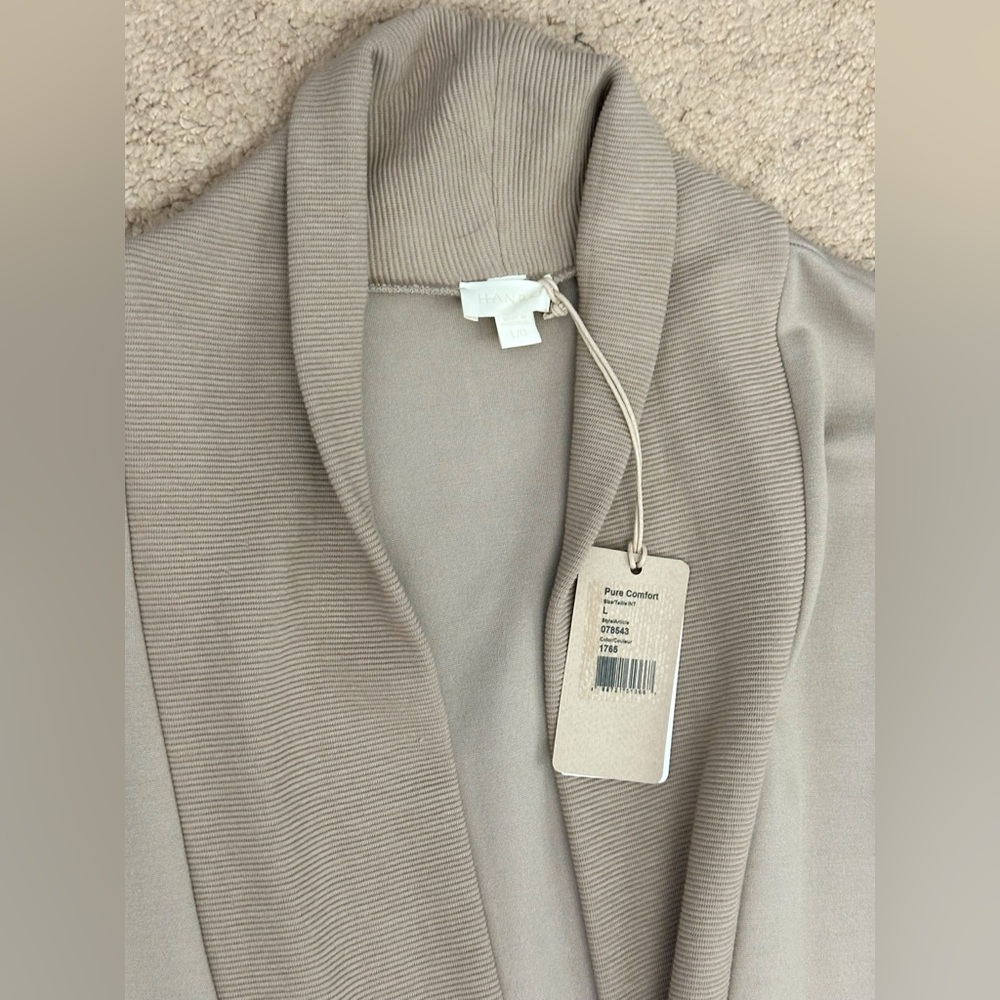 NWT Hanro Pure Comfort Long Cardigan in Tan  Size L - Picture 5 of 16